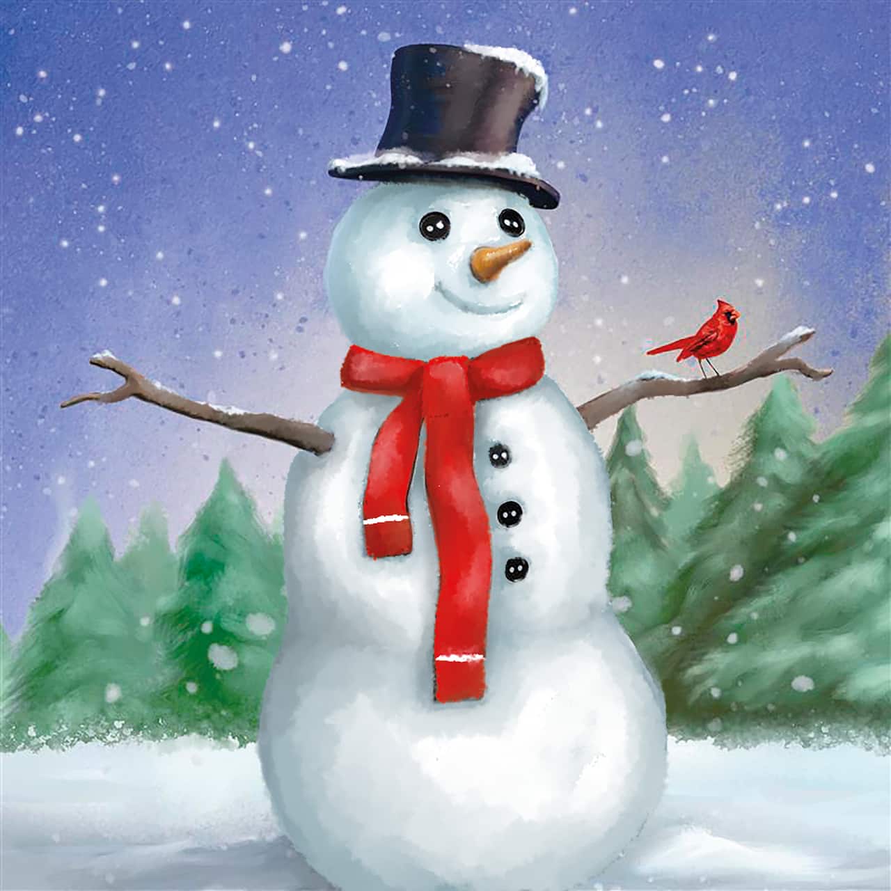11" x 11" Snowman Canvas Painting Kit by Artist's Loft™